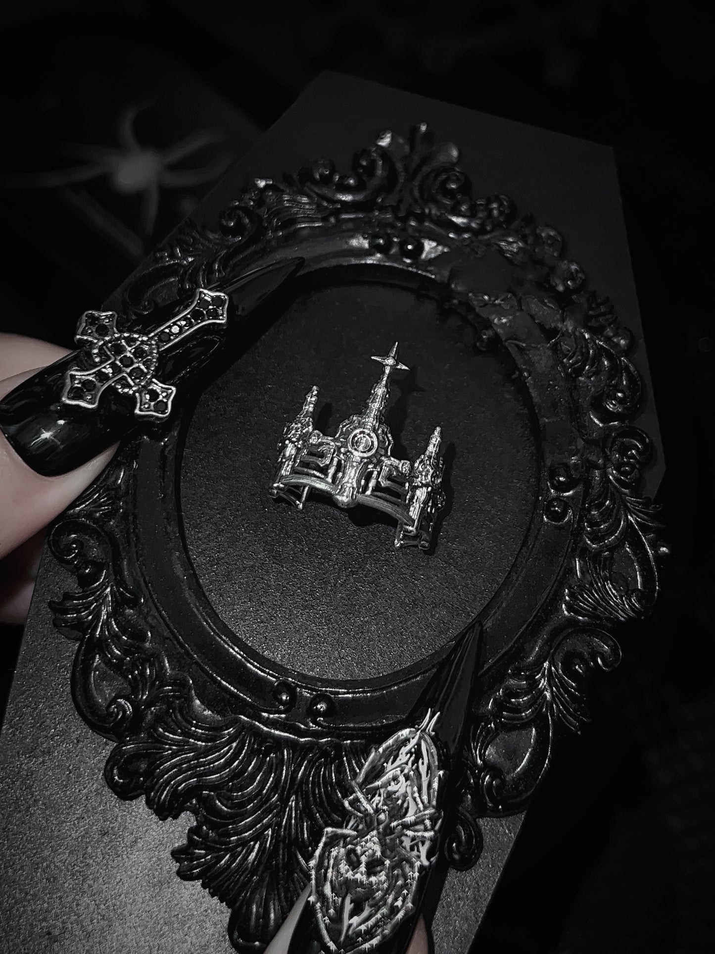 Sterling Silver Gothic Crown Ring