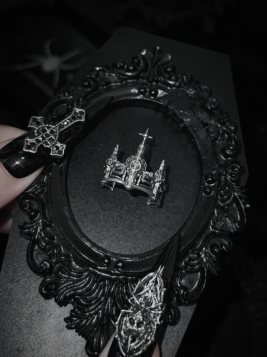 Sterling Silver Gothic Crown Ring